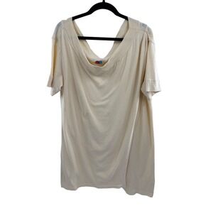 Free People Beach Light Yellow Oversized T-Shirt Dress Size Large